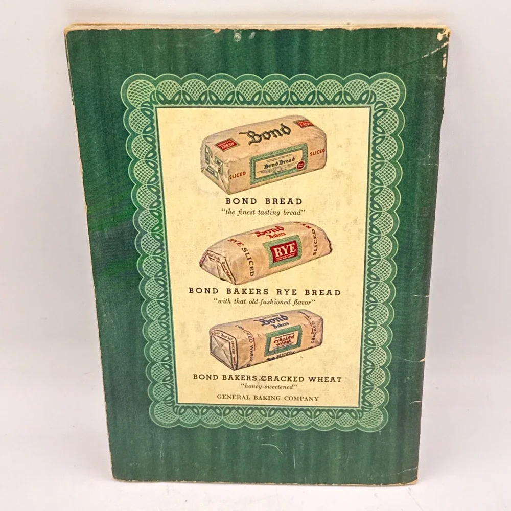 Bond Bread Cook Book Green 1935 Vintage Recipe Booklet Advertising Ephemera